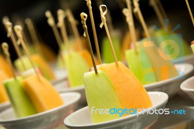 Fruit Skewers Stock Photo