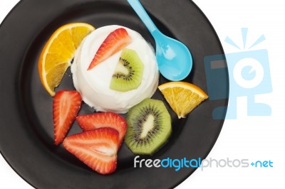 Fruit Yogurt Stock Photo