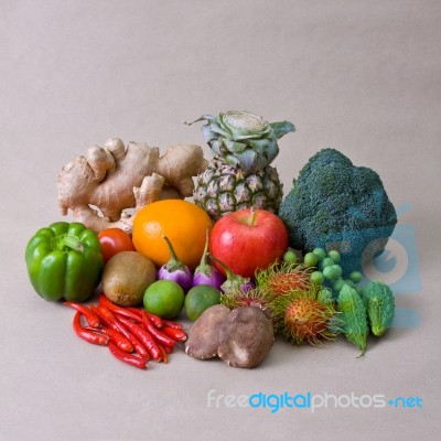 Fruits And Vegetables Stock Photo