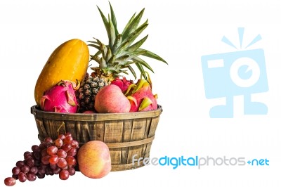 Fruits On A White Background Stock Photo