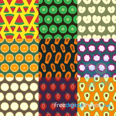 Fruits Seamless Pattern Series 2 Stock Image