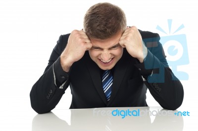 Frustrated Businessman Stock Photo