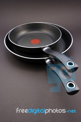 Frying Pans Stock Photo