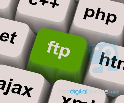 Ftp Shows File Transfer Protocol Stock Image