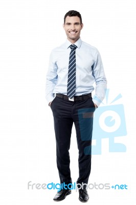 Full Length Image Of A Middle Aged Businessman Stock Photo