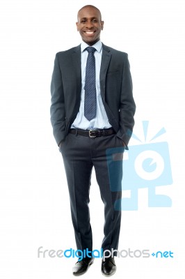 Full Length Image Of Handsome Businessman Stock Photo