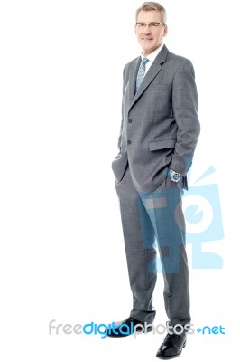 Full Length Of A Confident Businessman Stock Photo