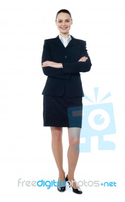 Full Length Of Businesswoman Stock Photo