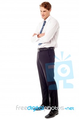 Full Length Shot Of Young Businessman Stock Photo