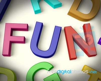 Fun Written In Kids Letters Stock Image