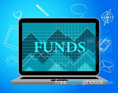 Funds Online Indicates Stock Market And Computing Stock Image