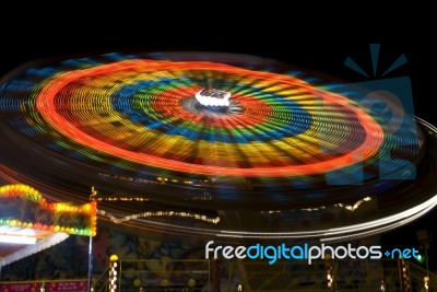 Funfair roller coaster Stock Photo