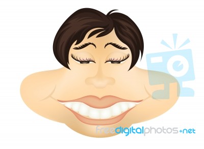 Funny Face Cartoon Stock Image