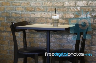 Furniture Set In Hipster Cafe Stock Photo