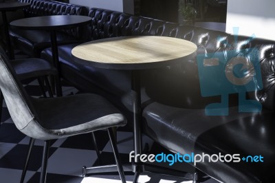 Furniture Set In Hipster Cafe Stock Photo