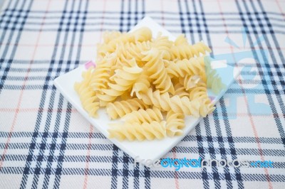 Fusilli Prepare For Pasta Cuisine Stock Photo