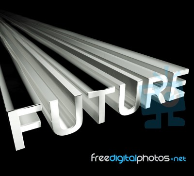 Future Text In White Stock Image