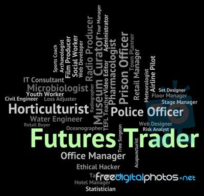 Futures Trader Means Commodity Commerce And Commodities Stock Image