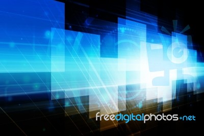 Futuristic Blue Background Stock Image