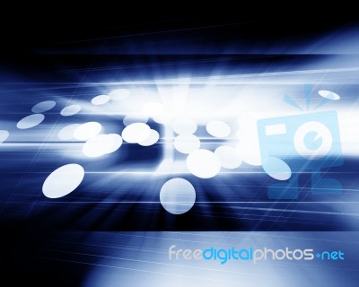 Futuristic Blue Background Stock Image