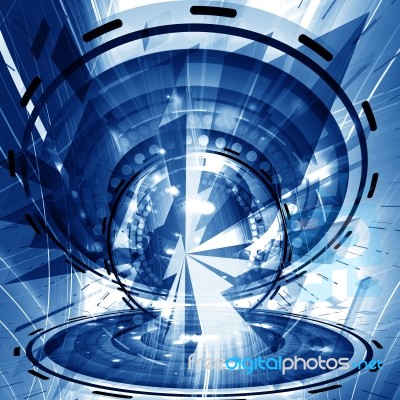 Futuristic Blue Background Stock Image