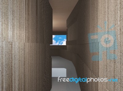 Futuristic Interior Corridor Stock Image