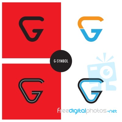 G- Company Symbol.g-letter Abstract Logo Design Stock Image