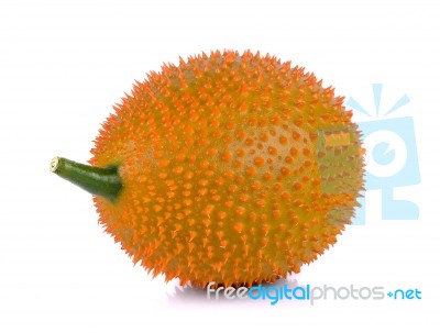 Gac Fruit Isolated On White Background Stock Photo