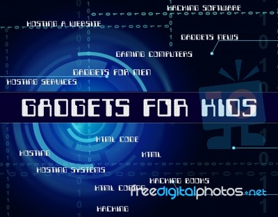 Gadgets For Kids Meaning Mod Con And Implement Stock Image