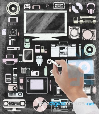 Gadgets Icon Stock Image