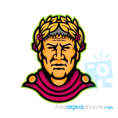 Gaius Julius Caesar Mascot Stock Image