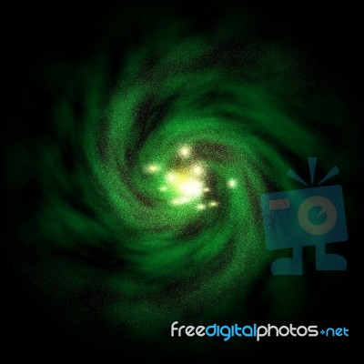 Galaxy Green Stock Image