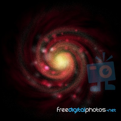 Galaxy Red Stock Image