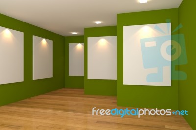 Gallery Green Room Stock Image