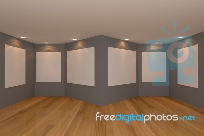 Gallery Room Stock Image