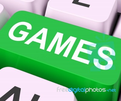 Games Key Shows Online Gaming Or Gambling Stock Image