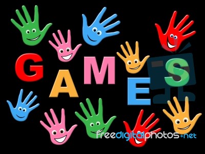 Games Kids Shows Play Time And Child Stock Image