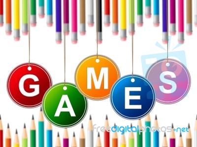 Games Play Indicates Leisure Gaming And Entertainment Stock Image