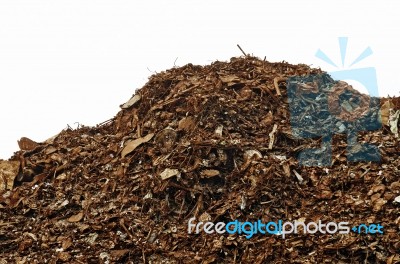 Garbage Heap On White Stock Photo