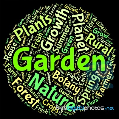 Garden Word Indicates Text Words And Outdoors Stock Image