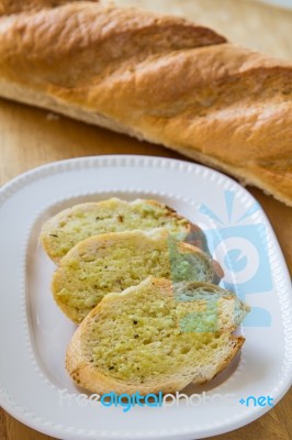 Garlic Bread Stock Photo