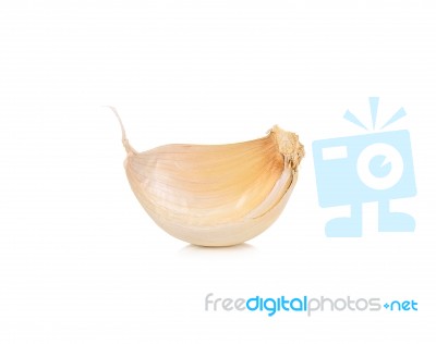 Garlic Isolated On The White Background Stock Photo