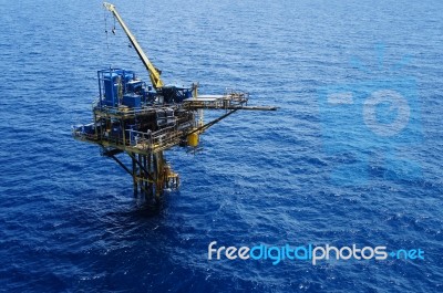 Gas Production Platform Stock Photo