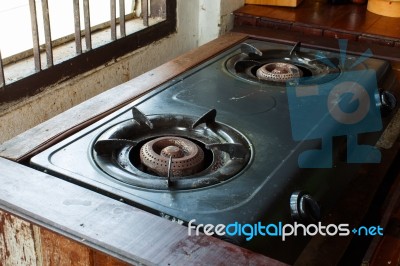 Gas Stove Stock Photo