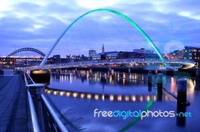 Gateshead Millennium Bridge Stock Photo