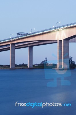 Gateway Bridge Motorway In Brisbane Stock Photo