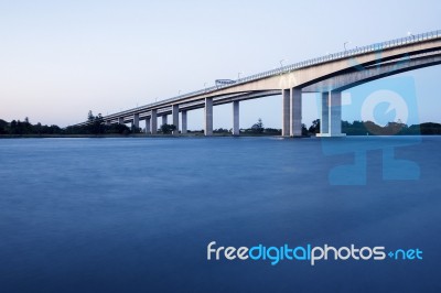 Gateway Bridge Motorway In Brisbane Stock Photo