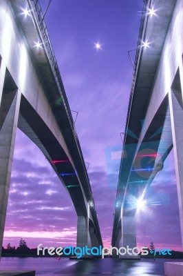 Gateway Bridge Motorway In Brisbane Stock Photo