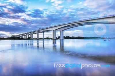 Gateway Bridge Motorway In Brisbane Stock Photo