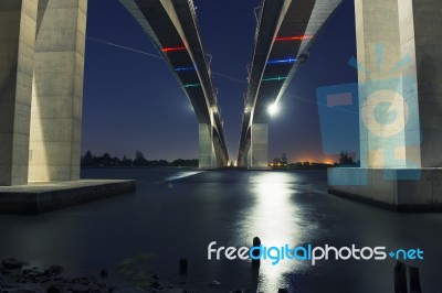 Gateway Bridge Motorway In Brisbane Stock Photo